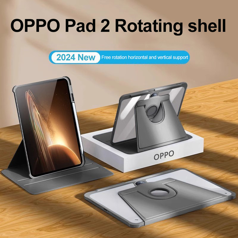 306° การหมุนอะคริลิคสําหรับ OPPO Pad Neo 11.4 "2024 Air 2 Air 10.36 Pad 11 นิ้ว Pad 3 12.1 Pad2 11.61 ขาตั้งแท็บเล็ตพร้อมที่ใส่ดินสอ