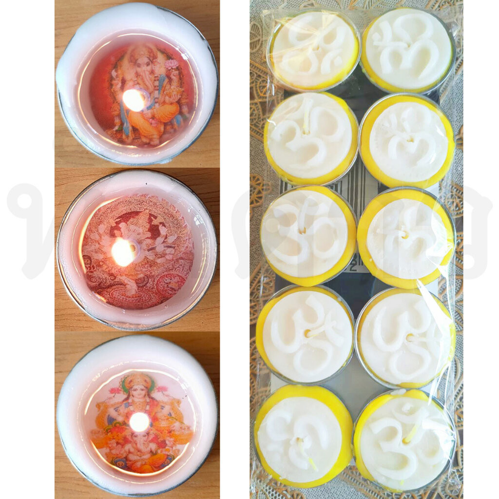 เทียนบูชาพระพิฆเนศ เทียนทีไลท์บูชาพระพิฆเนศวร เทียนพระพิฆเนศ เทียนพระคเนศ เทียนตัวโอห์ม เทียนโอม เทียนหอมบูชาพระคเนศ - รูปที่ 2