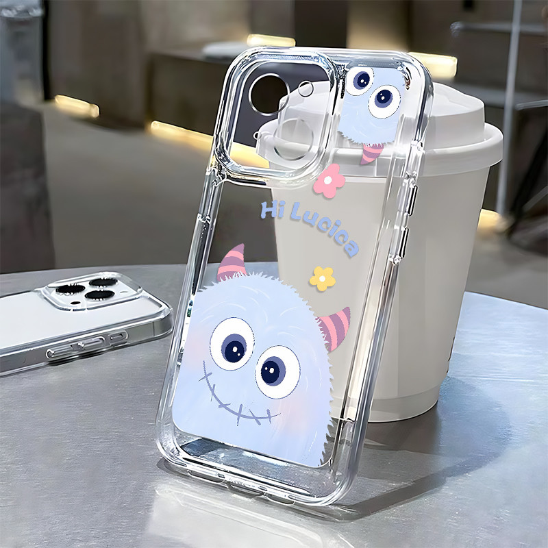 เคสหูฟัง iPhone 11 15 Pro Plus Max เคส Case ดอกไม้ยิ้ม ghosts เคสโทรศัพท์สําหรับ iPhone 16 15 14 13 12 11 8 7 6S 6 Pro Plus Max iPhone X XS XR SE 2 2020