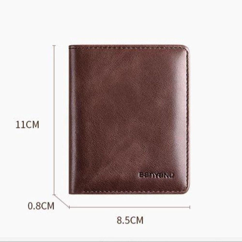 กระเป๋าสตางค์ผู้ชาย CONFIANZA กระเป๋าสตางค์ใบสั้นหนังบาง RFID Card Holder Men