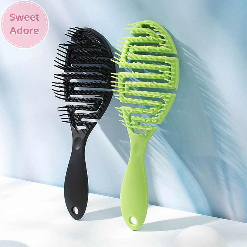 Sweetadore Wet Brush DryCurved Comb หวีนวด ซี่โครงรูปร่างปุย หวีดัดผมบนผมเปียก TH