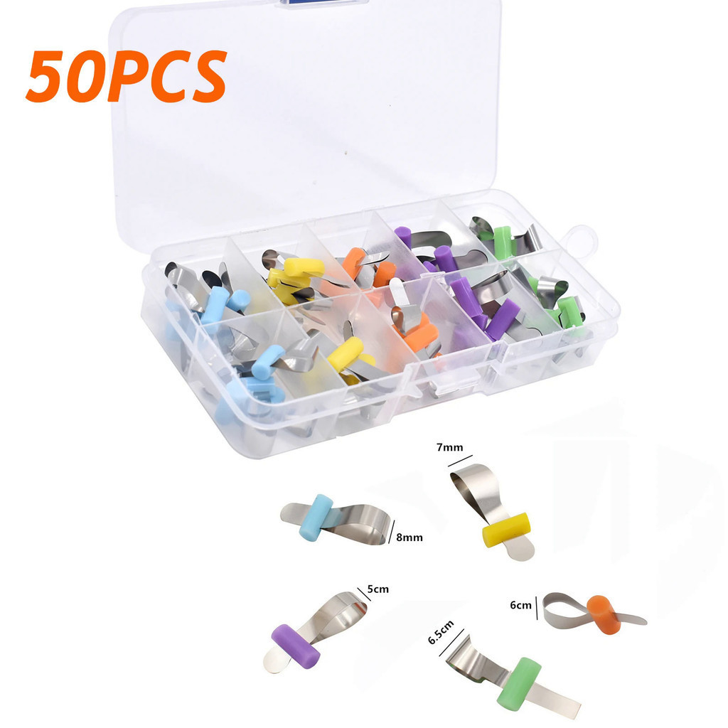 50 ชิ้น automatrix ชุดทันตกรรม bands พร้อม locker sectional matrices สําหรับแท็บเล็ต