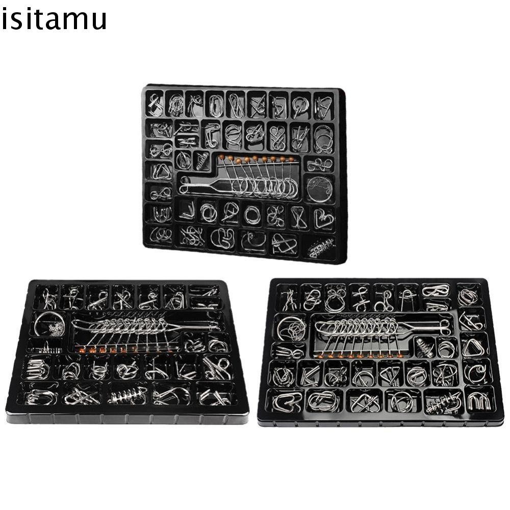 Isitaft ของเล่นปริศนาโลหะลวดปลดล็อคสมองทีเซอร์กุญแจล็อค 3D ของเล่นการศึกษาสําหรับเด็ก