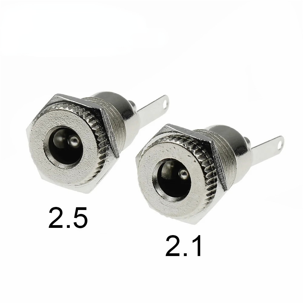 กระแสตรง-099 ปลั๊กไฟ กระแสตรง 5.5 * 2.1 พร้อมเกลียวกระแสไฟสูงโลหะทั้งหมดปลั๊กชาร์จซ็อกเก็ตหญิง กระแสตรง-099 5.5 * 2.5มม