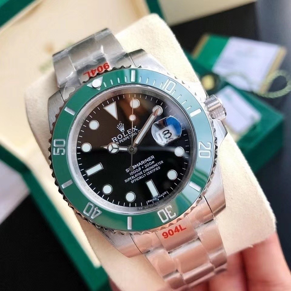 Aaa Rolex นาฬิกาแบรนด์ Sapphire กระจกอัตโนมัตินาฬิกาผู้ชาย 904L สายสแตนเลส 2813 การเคลื่อนไหวกันน้ํา