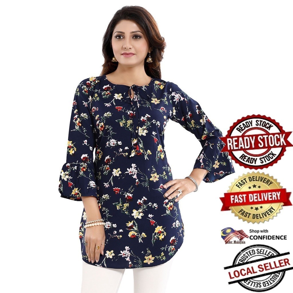 Kurti Designer Indian Kurtis Top Saree Sari Punjabi Suit UD2477SC