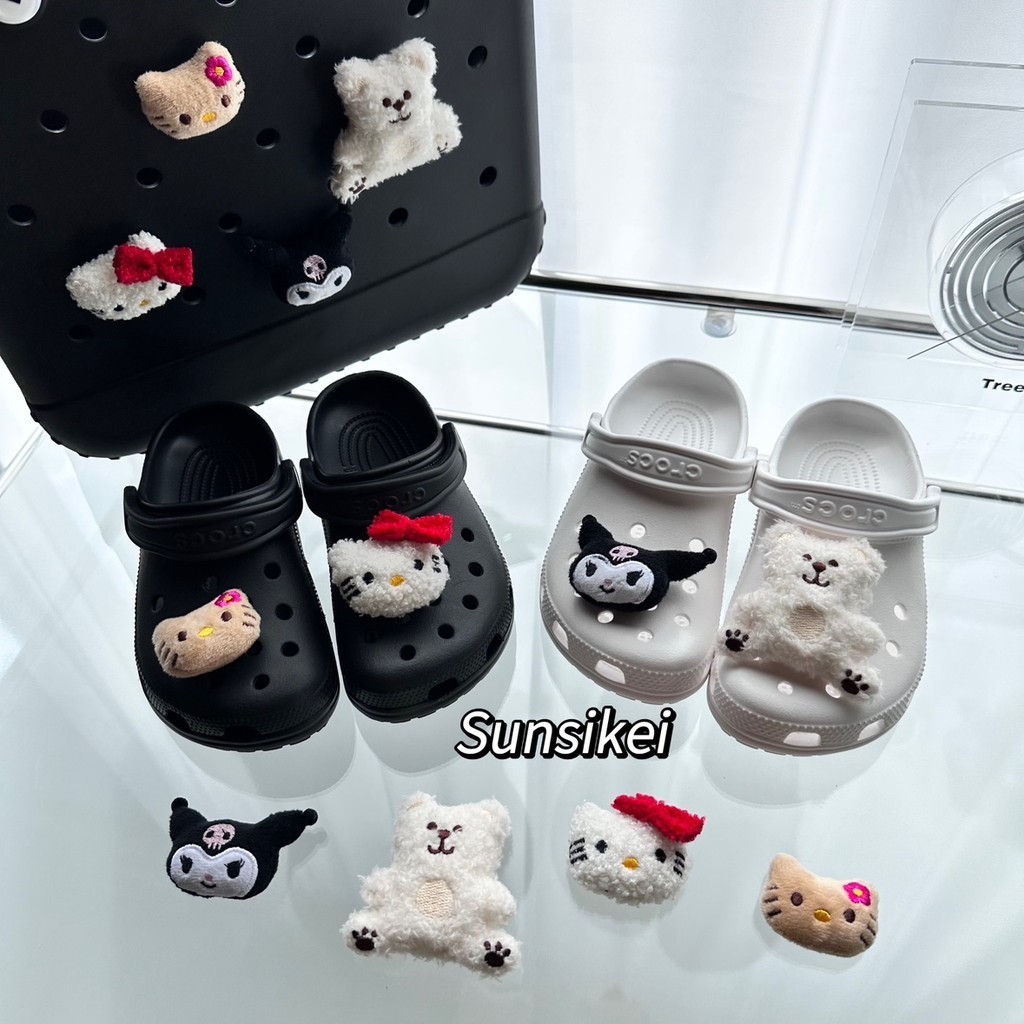 การตกแต่งรองเท้าเกาหลีสุดน่ารักการ์ตูนตุ๊กตารองเท้าหัวเข็มขัดหลุม ทําเอง ตกแต่งสําหรับหัวเข็มขัดรองเท้า
