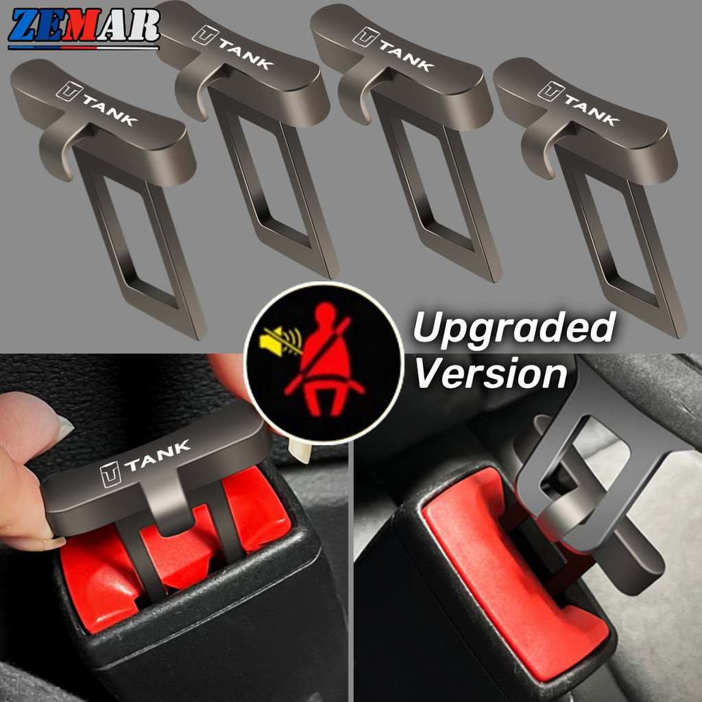 1/2 ชิ้นถังใหม่รถ Mini เข็มขัดนิรภัยหัวเข็มขัดคลิป Muffler Alarm Silencer สําหรับถัง GWM ถัง 300 HEV