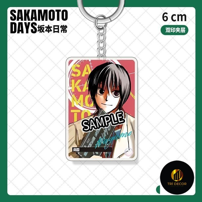 Sakamoto วันที่อะนิเมะพวงกุญแจผู้หญิง Nagumo อะคริลิคพวงกุญแจ Osaragi สแควร์พวงกุญแจจี้ตกแต่ง