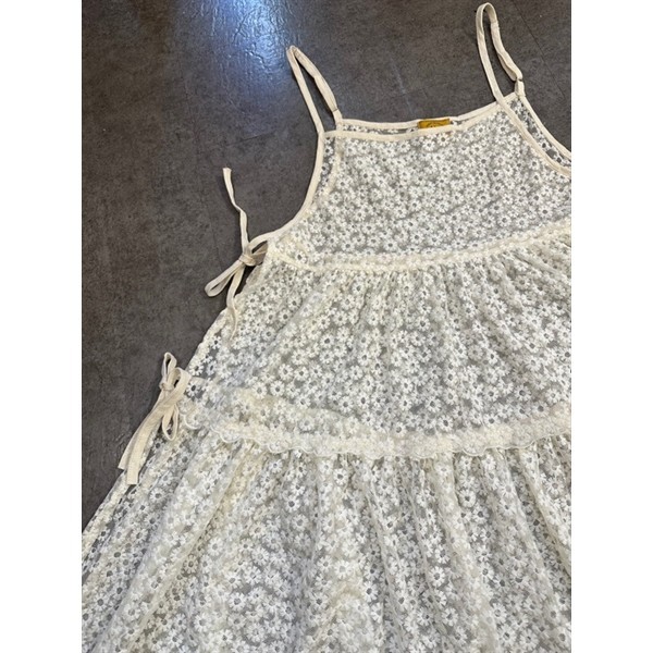 DAISY Vintage/ Mori/ Coquette 2-Strap Babydoll Dress/เดรสผูกเอว