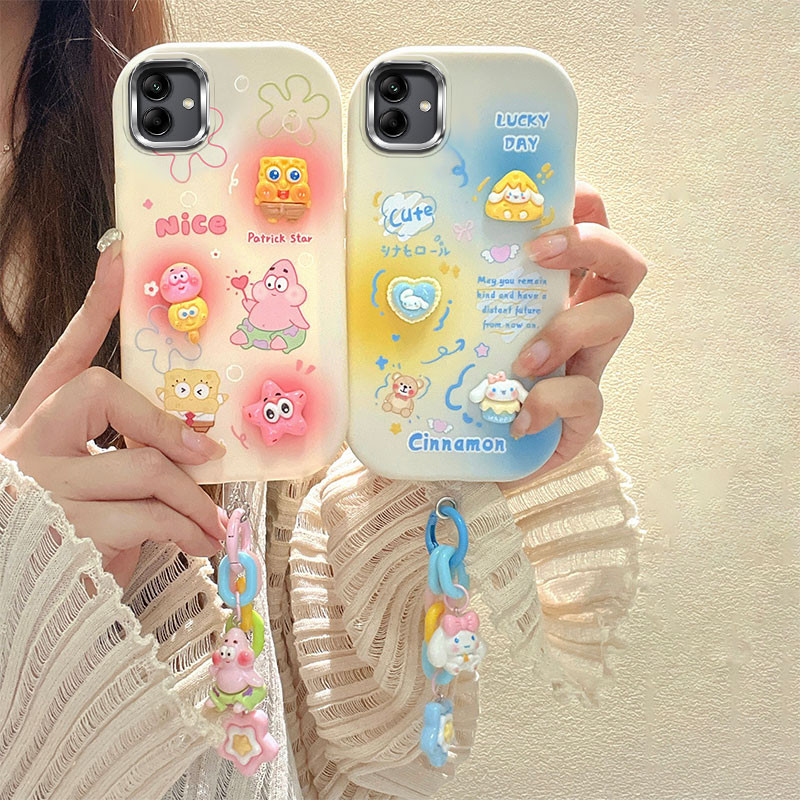 เคสโทรศัพท์สําหรับSamsung Galaxy A04 4G M13 5Gหรูหราน่ารัก 3Dการ์ตูนPuppy Patrick Bobs Cinna Bearฝาค
