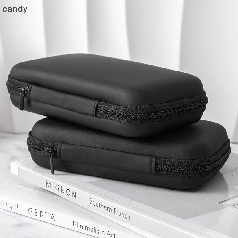 Ndy แบบพกพา Mini 3C Hard Shell Digital Gadgets กระเป๋าเก็บหนังเทียมหูฟัง Charger Case สายเคเบิลข้อมูล U Disk Organizer N