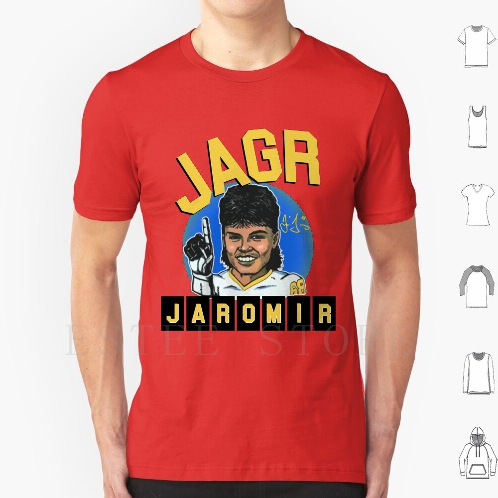 Jagr T เสื้อผ้าฝ้ายผู้ชาย DIY พิมพ์ Jaromir Jagr Jagr Hockey Pro Hockey Penguins