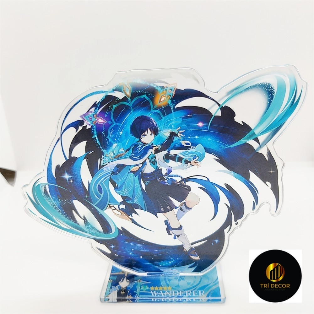 อะนิเมะ Standee รุ่น Genshin Impact Wanderer Nahida Cyno Yelan อะคริลิคเดสก์ท็อปอะคริลิคโปร่งใสรูปปั้น 2