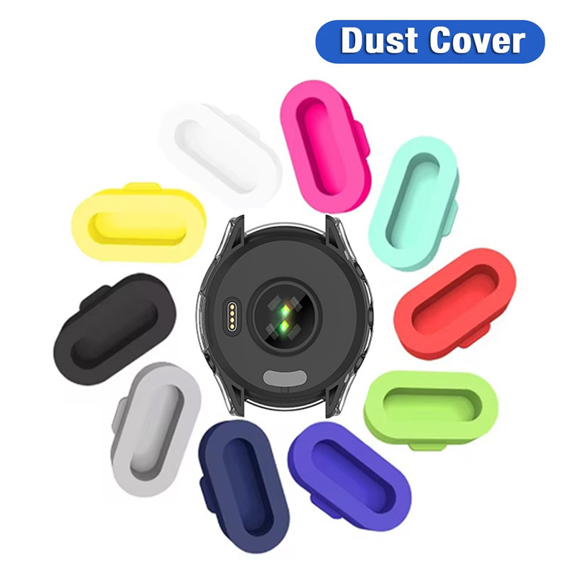 10pcs นาฬิกาพอร์ตชาร์จกันฝุ่นปลั๊กฝาครอบป้องกันสําหรับ Garmin Forerunner 165 245 255 265 / 935 945 965 / Venu 3 3s SQ 2 / Vivoactive 3 4 5