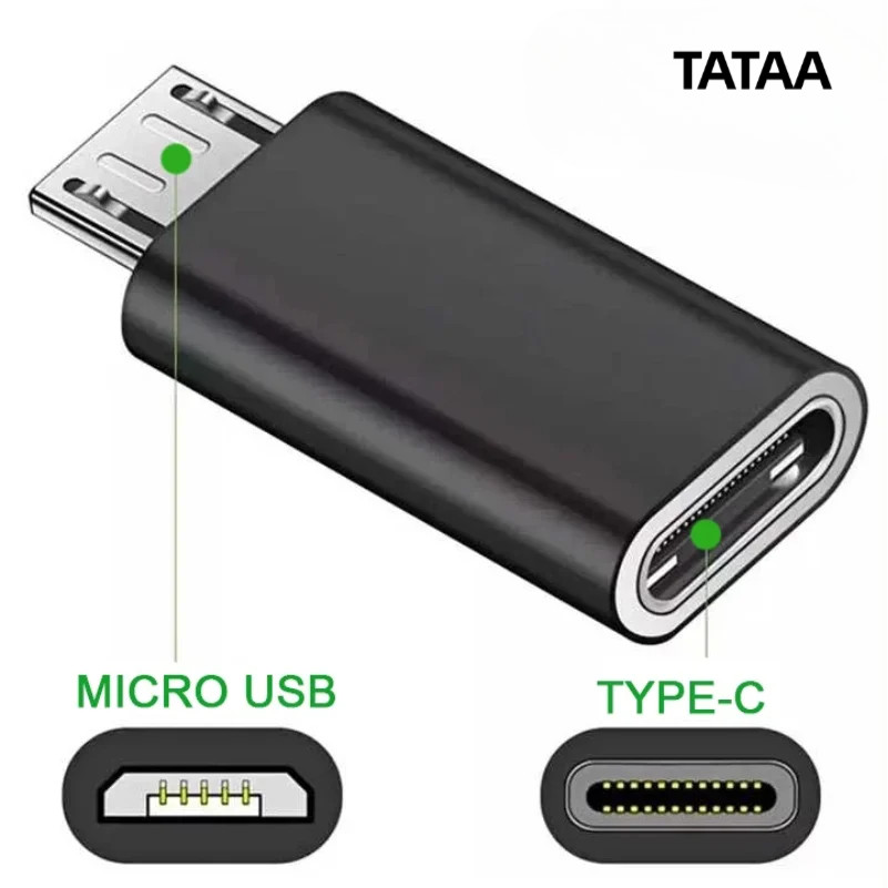 Type C Female To Micro USB Male Adapter Connector USB TypeC Micro USB Charger Adapter Converter สําหรับแล็ปท็อปแท็บเล็ตโทรศัพท์