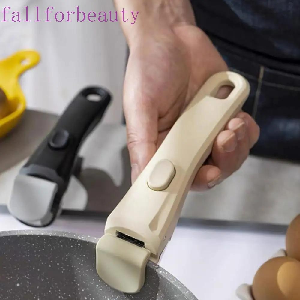 Fallforbeauty ด้ามจับหม้อแบบถอดได้, ด้ามจับกระทะอเนกประสงค์อเนกประสงค์ตามหลักสรีระศาสตร์, ด้ามจับมือแบบพกพาหม้อป้องกันการเลื่อนเปลี่ยนจานคลิป