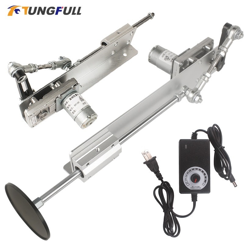 ลูกสูบรอบ Linear Actuator Push Pull มอเตอร์ดูดถ้วย DC12V/24V Telescopic มอเตอร์เกียร์ลดมอเตอร์ 45 ~ 200RPM