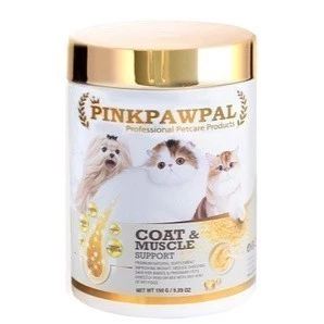 [แบบกระปุก] PINKPAWPAL ผงโปรตีน เสริมภูมิคุ้มกัน เพิ่มน้ำหนัก เพิ่มกล้ามเนื้อหมาแมว ขนาด 100-150g
