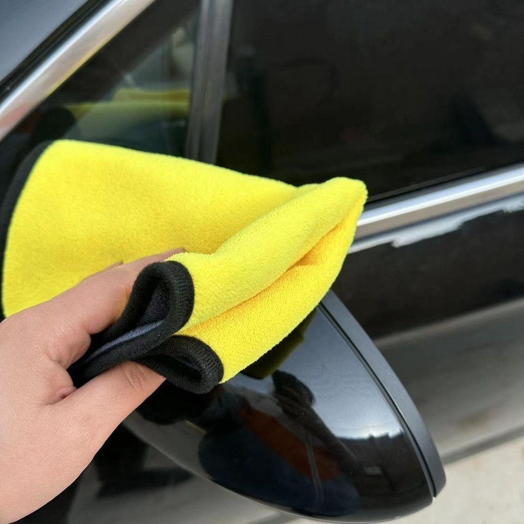 ผ้าเช็ดรถไมโครไฟเบอร์ ผ้าเช็ดผ้าเช็ดรถยนต์ 3d เกรดพรีเมี่ยม ซับน้ำไว โดยไม่ต้องบิดน้ำ หนานุ่ม ไร้ขอบ ปลอดภัยต่อสีรถ - รูปที่ 2