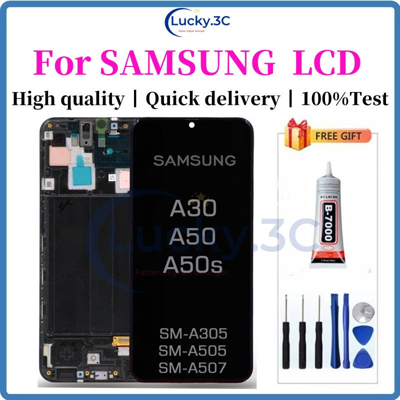 สําหรับ SAMSUNG Galaxy A30 A50 A50S A305 A505 A507 SM-A305 SM-A505 SM-A507 LCD Touch Screen เปลี่ยนก
