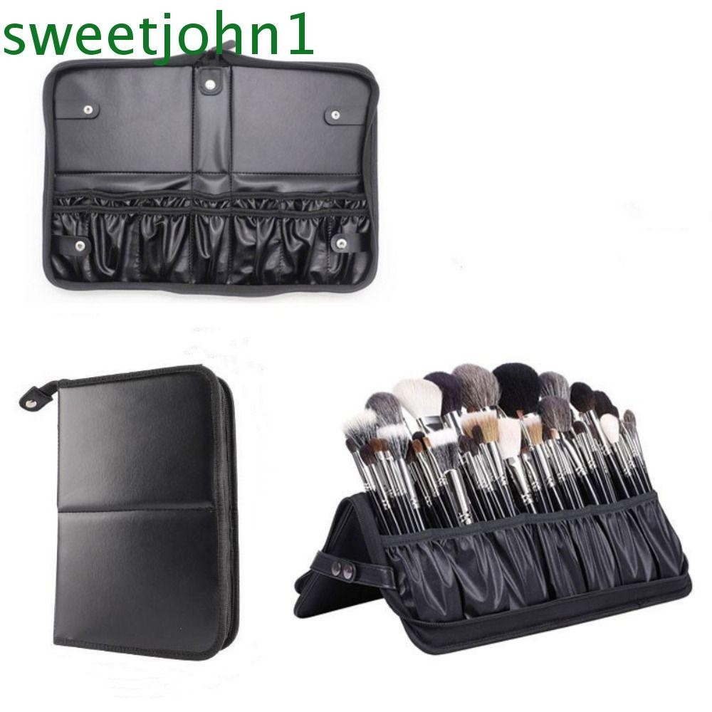 Sweetjohn ที่วางแปรงแต่งหน้า, กระเป๋าใส่แปรงแต่งหน้ากันฝุ่นแบบยืน, แบบพกพาความจุขนาดใหญ่ 29 หลุมแปรงเครื่องสําอางอเนกประสงค์ป้องกันกรณีเครื่องมือแต่งหน้า Carrier