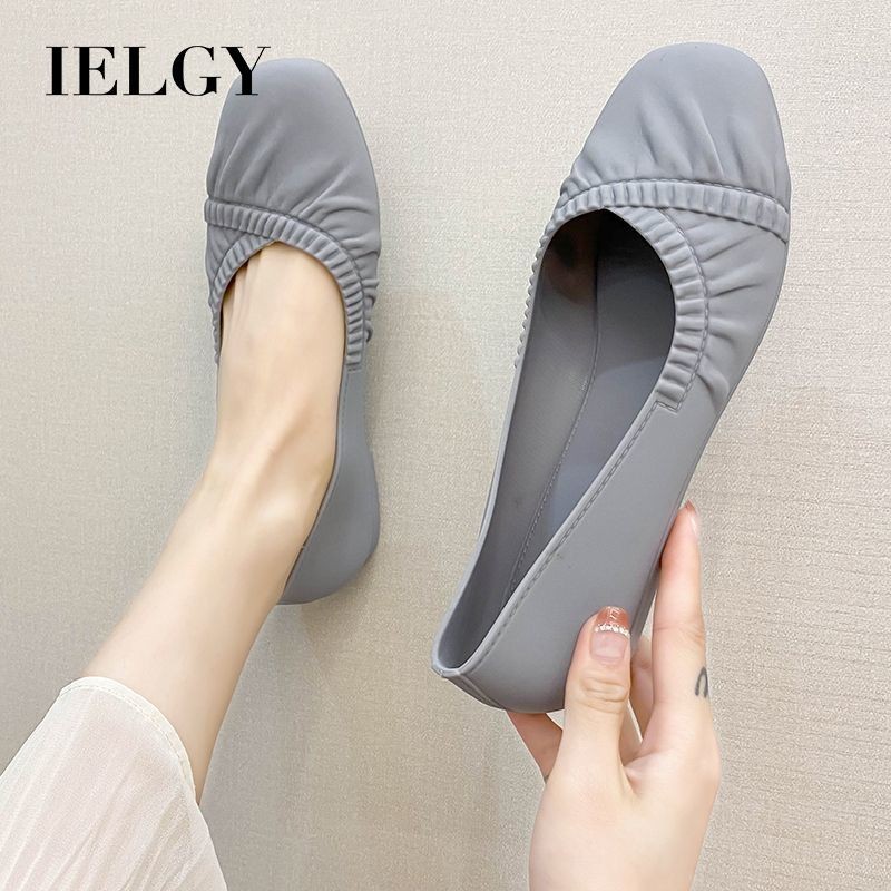IELGY ต่ําด้านบนกันน้ําฝนผู้หญิงฤดูร้อนผู้ใหญ่ทํางานรองเท้ายางลื่นรองเท้าเจลลี่แฟชั่นผู้หญิงรองเท้าแตะ