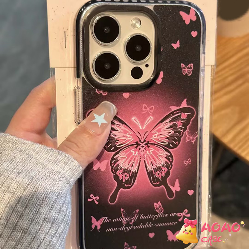 ผีเสื้อในฝันย้อนยุคนุ่ม เคสไอโฟน 11 15 14 13 12 Pro Max 7Plus XR 8Plus 6 6s 7 8 Plus X XS Max SE 2020
