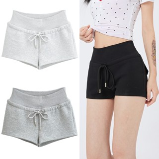 Suysuy พร้อมส่ง กางเกง วอร์มขาสั้น แนวสายฝอ ผ้าไม่หนาไม่บาง …