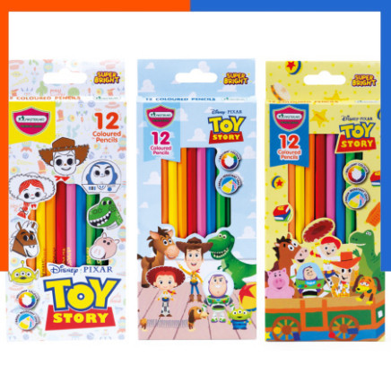 สีไม้ แท่งยาว 12 สี Toy Story คละลาย มาสเตอร์อาร์ท รุ่นลิมิตเตท น่าสะสม ระบายลื่น Master Art US.Station