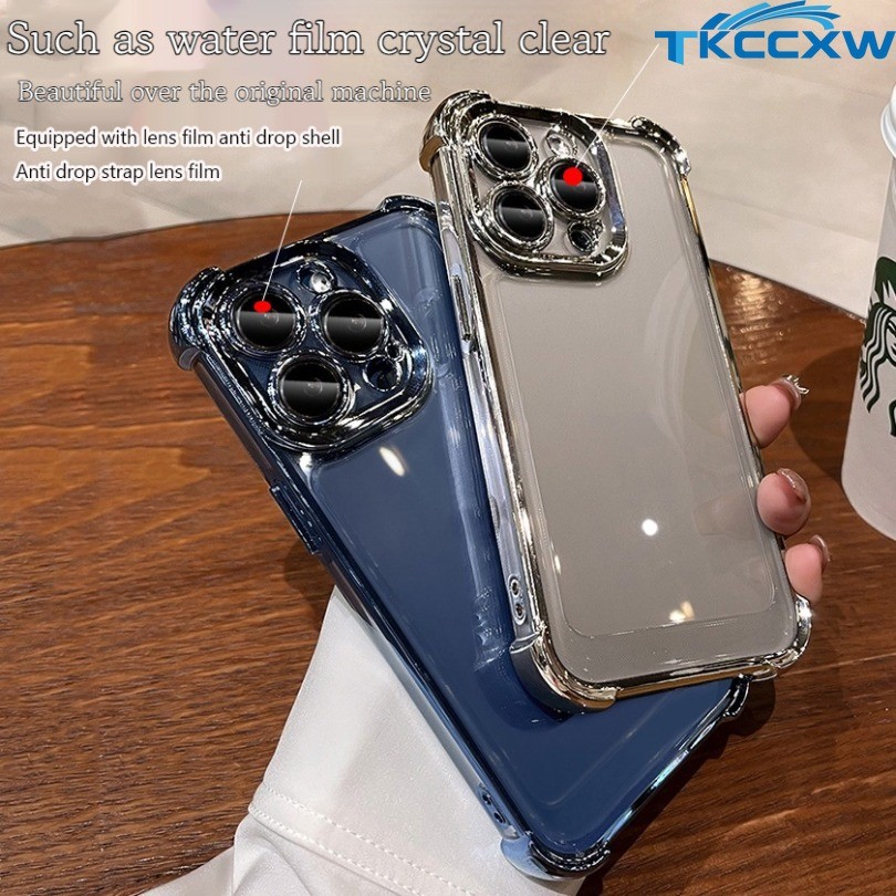 Clear พร้อมเลนส์ฟิล์มเคสโทรศัพท์สําหรับRealmeหมายเหตุ 50 C51 NFC C53 C35 C33 C31 C30 C30S C20 C15 Narzo 50A 50i Primeนุ่มโปร่งใสชุบเคสโทรศัพท์