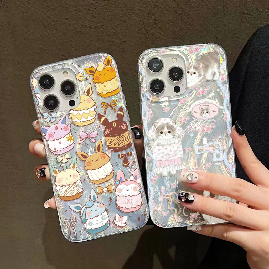 SAMSUNG สําหรับsamsung A15 A14 A13 A11 A03S A03 A53 A33 A30 A31 A23 A52 A51 A71 A73 A22 A21S A32 A02 Silver FeatherหรูหราHographic Laser Shellอินเทรนด์ยี่ห้อนุ่มซิลิโคนกรณี