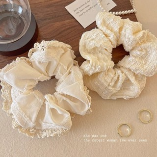 แฟชั่นเกาหลียืดหยุ่นขนาดใหญ่ผมหางม้า Scrunchies ผมผูกเชือกหั…