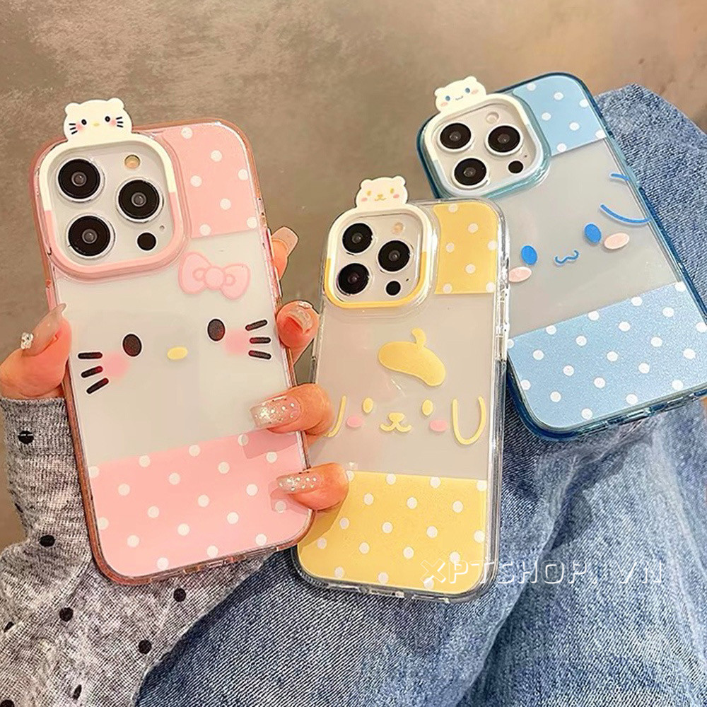 สามมิติคิตตี้สัตว์แสดงออกเคสโทรศัพท์สําหรับiphone 15ProMax 15Pro 15 14 13 ProMaxครอบคลุมเต็มรูปแบบกันกระแทกป้องกันปกอะคริลิ