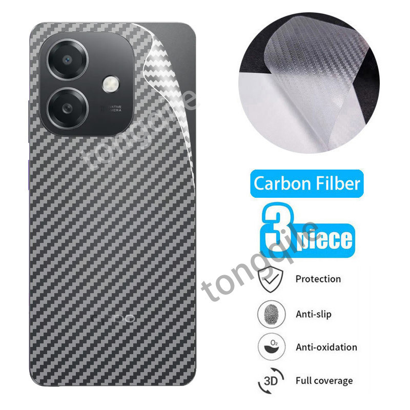 ฟิล์มคาร์บอนไฟเบอร์ด้านหลังสําหรับ OPPO A3x A3 4G 5G 2024 Back Protector ฟิล์มนุ่มใสคลุมทั้งหมดป้องกันรอยขีดข่วนหน้าจอสติกเกอร์