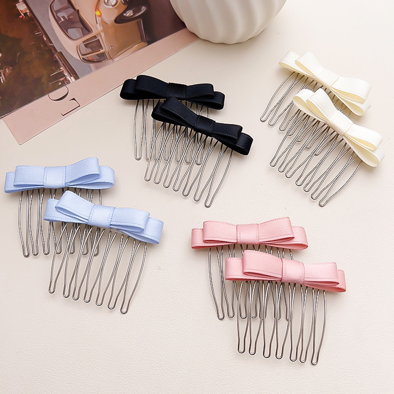 สไตล์เกาหลีใหม่โบว์หวีผมเจ้าหญิงหวานหวีผมสาวแฟชั่นเครื่องประดับผม