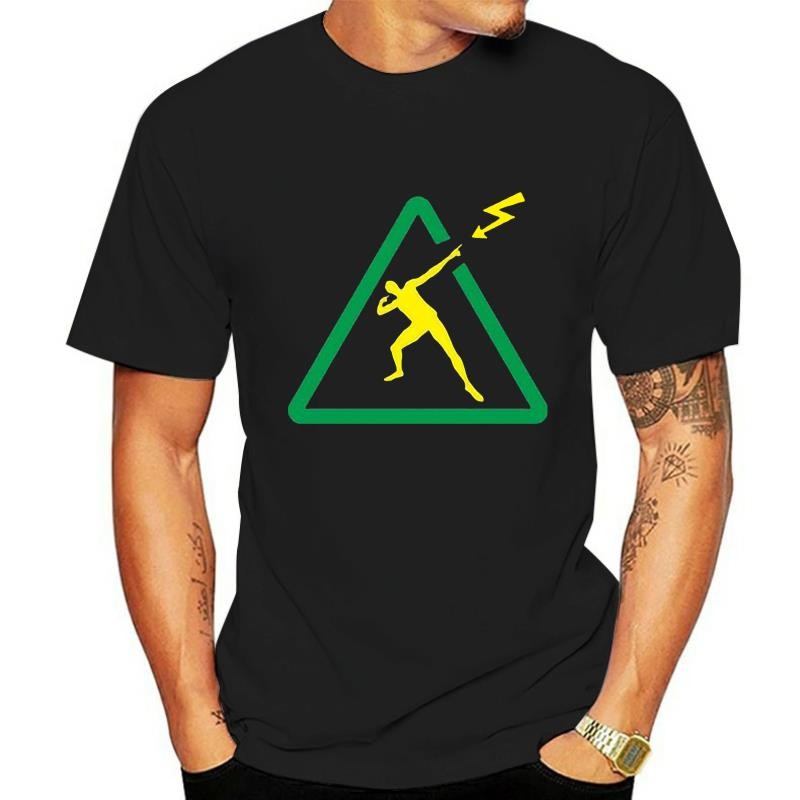 เสื้อยืด USAIN BOLT JAMICAN ATHLETE WARNING