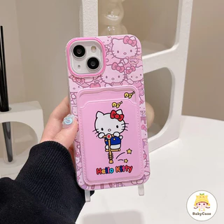 รูปแบบการ์ตูน Hellokitty ที่น่ารักและมีความสุขแบบเรีย เคสไอโฟน 13 11 12 15 14 Pro Max X XS XR Max 7 8 14 15 Plus SE 2020