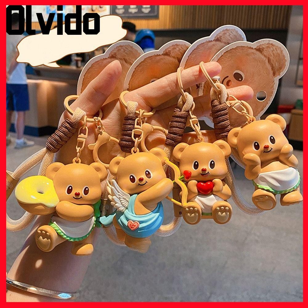 พวงกุญแจหมีเนย OLVIDO, พวงกุญแจกระดิ่งเครื่องประดับแขวน PVC, ของขวัญของเล่นจี้ตุ๊กตา