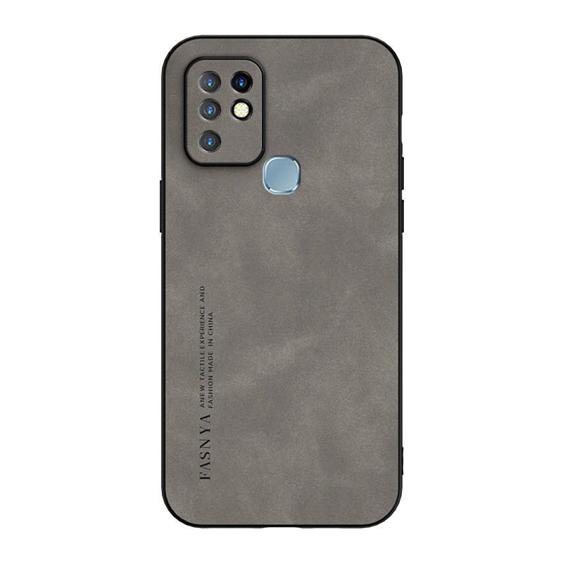 สําหรับเคสโทรศัพท์ Infinix Hot 10 เคสป้องกันหนังกลับหนังแกะหรูหราพร้อมขอบแข็งและนุ่ม