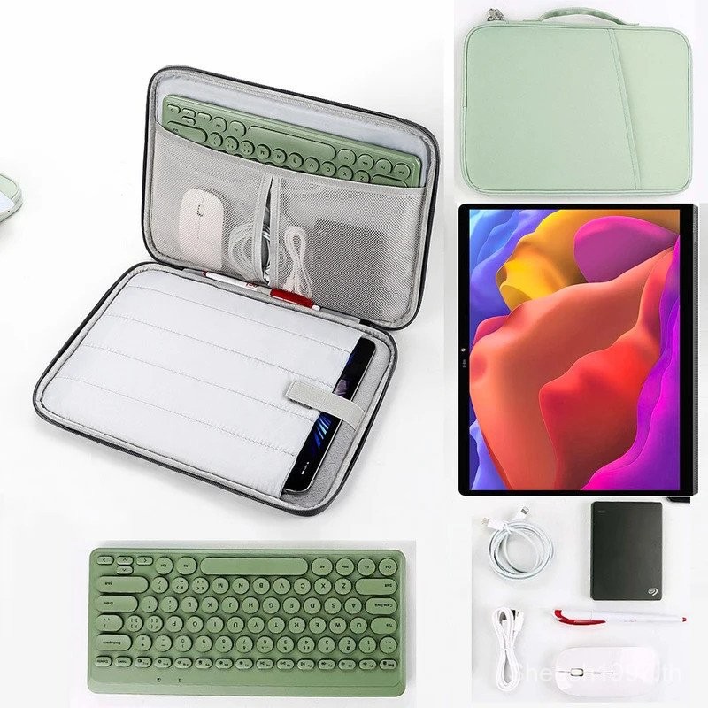 แขนแท็บเล็ตสำหรับ Lenovo XiaoXin Pad 2024 11 TAB M11 K11 B11 YOGA Pad Pro TAB 13 11สากล11 "13" กันน้ำถุงเก็บ C arry Case เคเบิ้ลเมาส์แป้นพิมพ์โทรศัพท์ซิปกระเป๋า