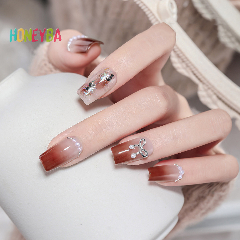 <Honeyba> 10pcs 3D Silver Gold Bowknotรูปเล็บChโลหะเล็บRhinestonesเล็บเครื่องประดับสําหรับDIYเล็บอุปกรณ์เสริมSon Nice - รูปที่ 2