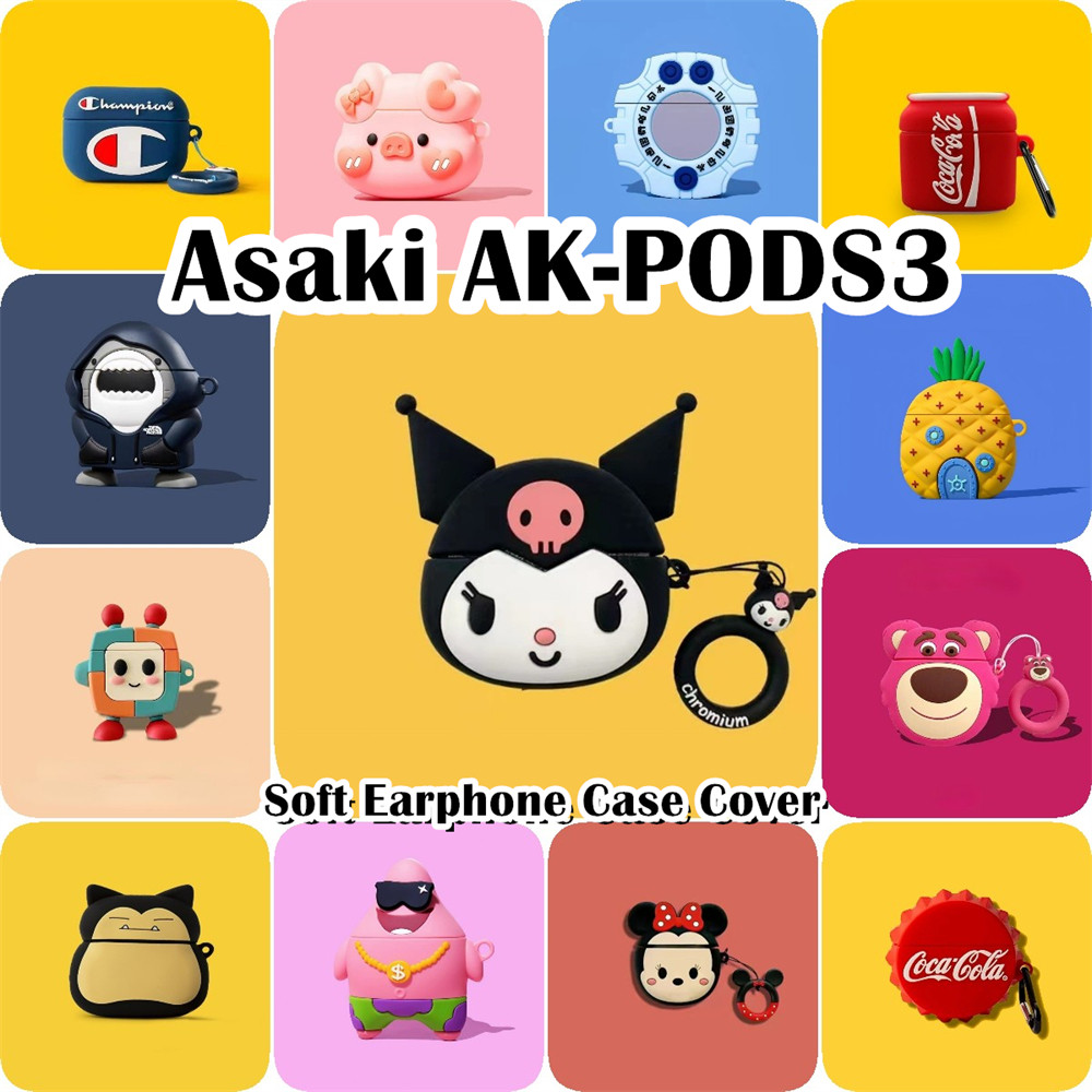 imamura สําหรับ Asaki AK-PODS3 กรณี Anti-fall การ์ตูนซิลิโคนอ่อนนุ่มหูฟังกรณีปลอก NO.1