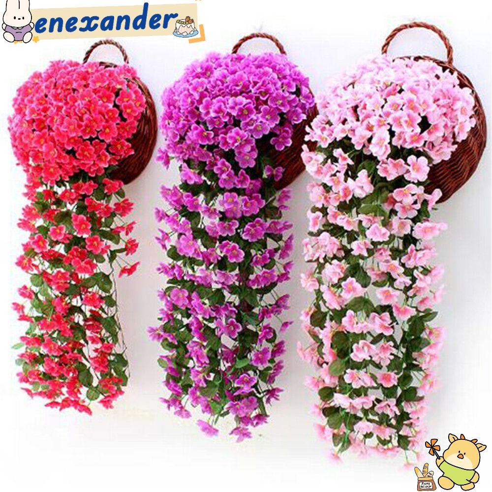 เอเน็กซ์เนอร์ ผ้าไหมสีม่วงตกแต่งบ้านจําลองเถาวัลย์หวายสวน
