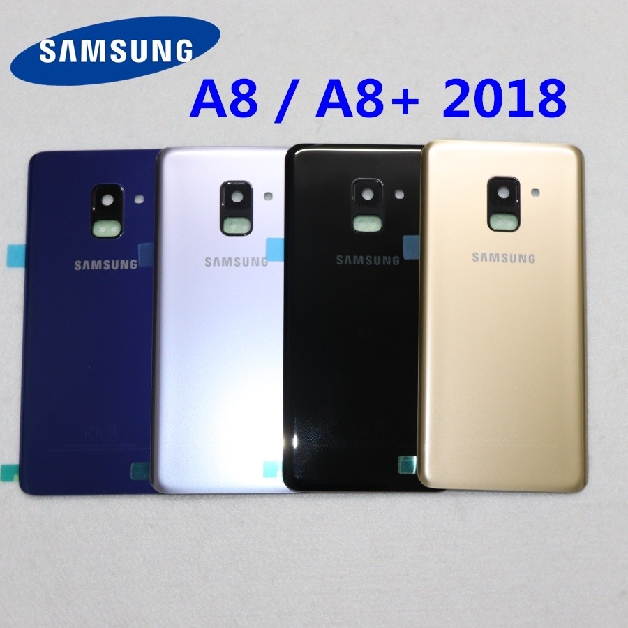 สําหรับ SAMSUNG Galaxy A8 A530 A530F A8 plus A730 ฝาหลังแบตเตอรี่กระจกด้านหลังประตูสําหรับ SAMSUNG A8 2018 ฝาหลัง