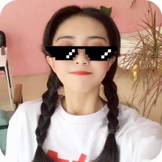 aidderse.th แว่นตา Mosaic โลกสองมิติบุคลิกภาพ Pixel Disco Dancing แว่นกันแดด-