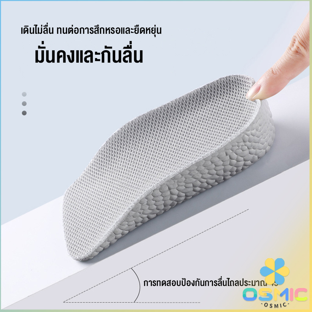 MIC แผ่นเพิ่มความสูง แผ่นเสริมส้นเท้า (1คู่) 1.5-3.5 cm. Heightening insole