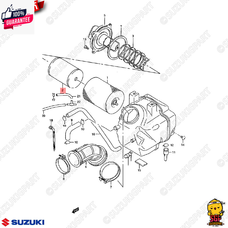 ไส้กรองอากาศ FILTER, AIR CLEANER แท้ Suzuki Raider 125