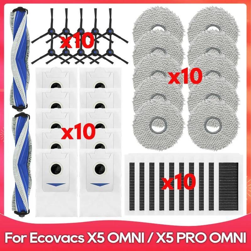 Ecovacs DEEBOOT X5 OMNI X5 PRO OMNI เครื่องดูดฝุ่นหุ่นยนต์อุปกรณ์เสริมหลักแปรงด้านข้างกรอง Mop ถุงเก็บฝุ่นอะไหล่