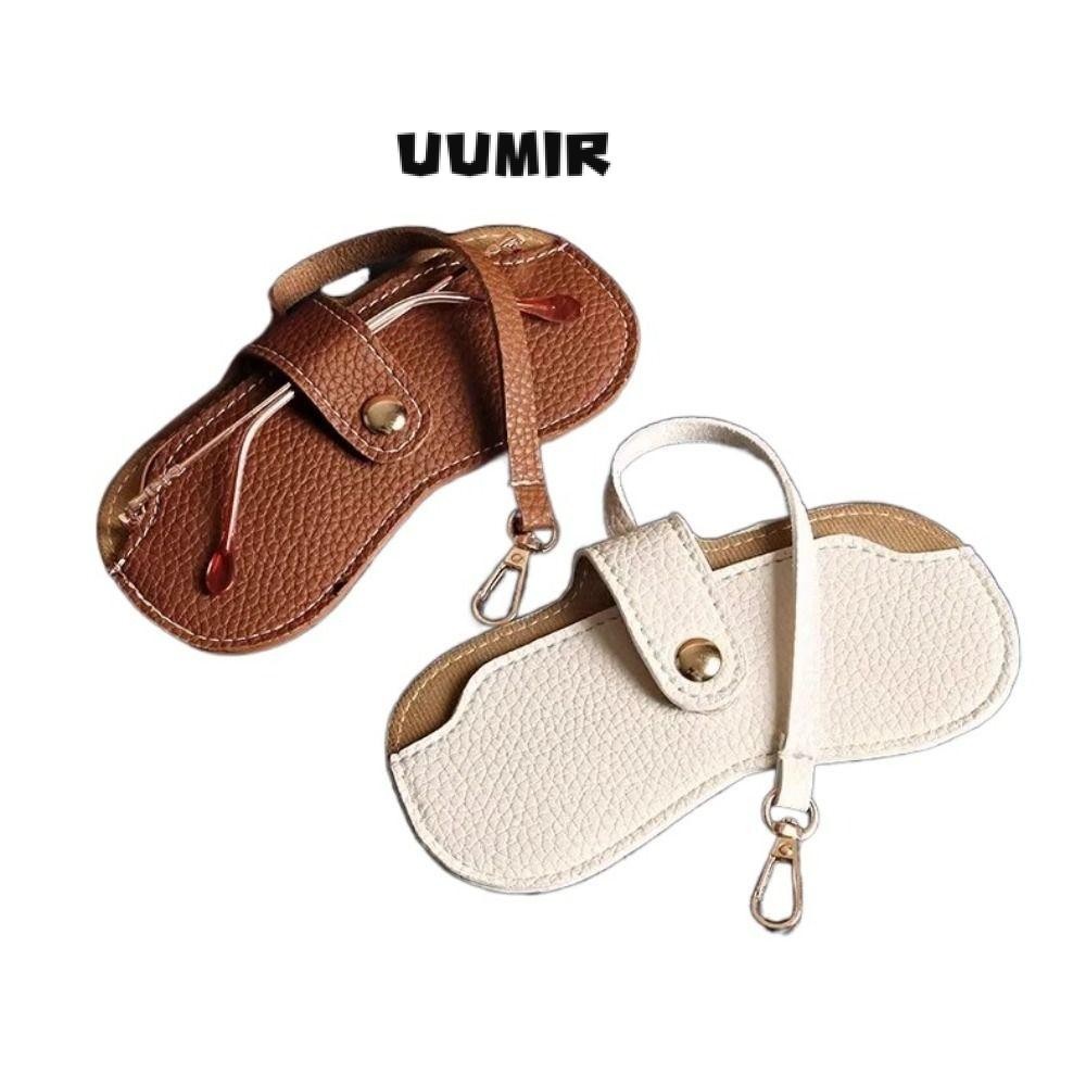 UUMIR ที่ใส่แว่นตา, กระเป๋าใส่แว่นตาแบบนุ่มแบบพกพา, 2024 Pu Slim ทนทานแว่นตาผู้ชาย